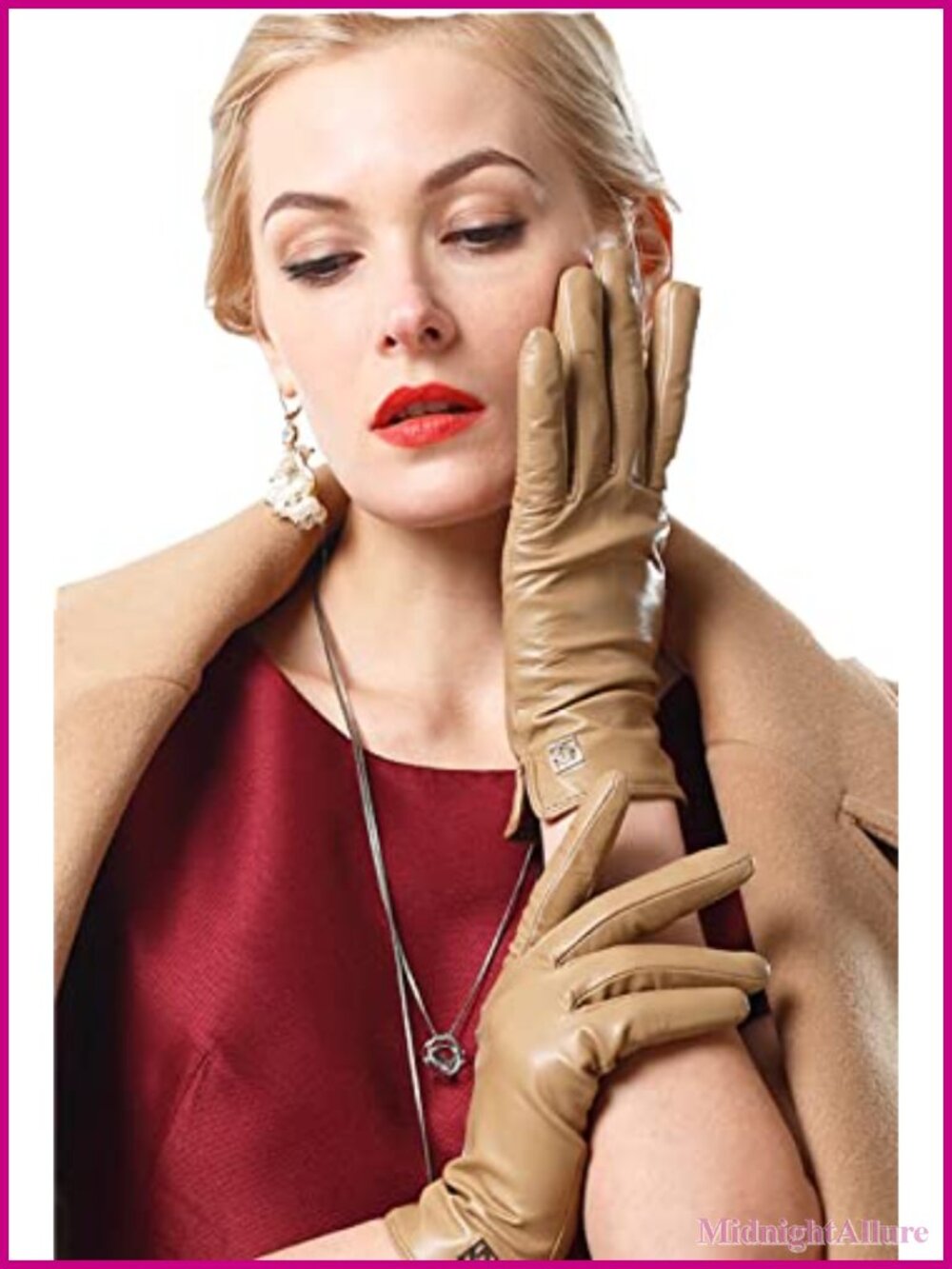 Italian Nappa Leather Gloves Lambskin Cold Weather Touchscreen